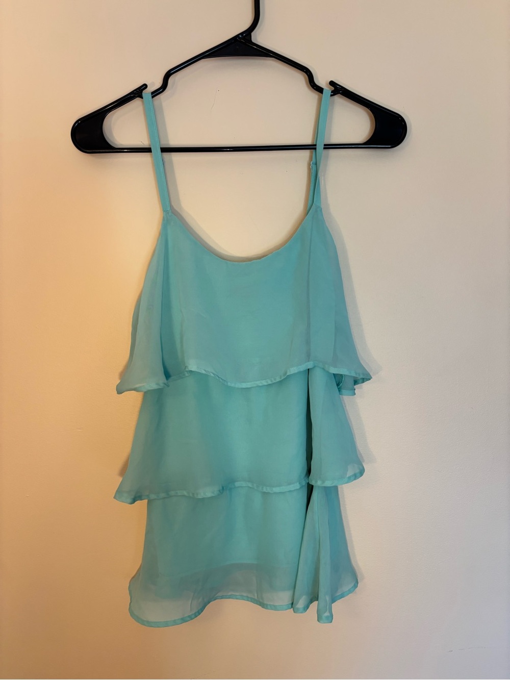 BONGO Mint Tiered Chiffon Camisole